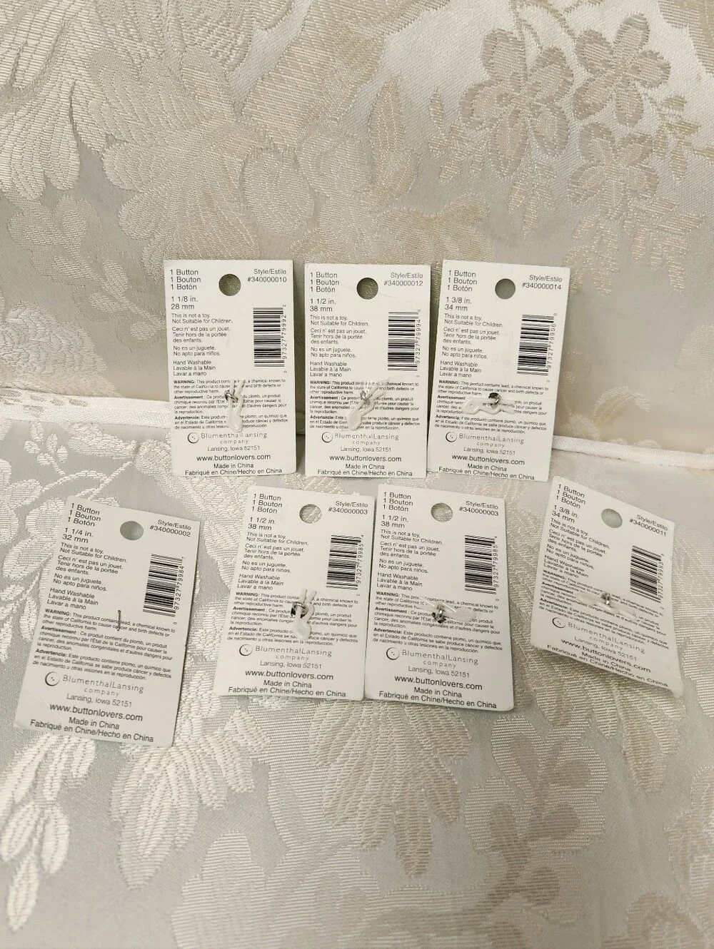 Crystal Buttons LOT of 7 NWT Bliss...